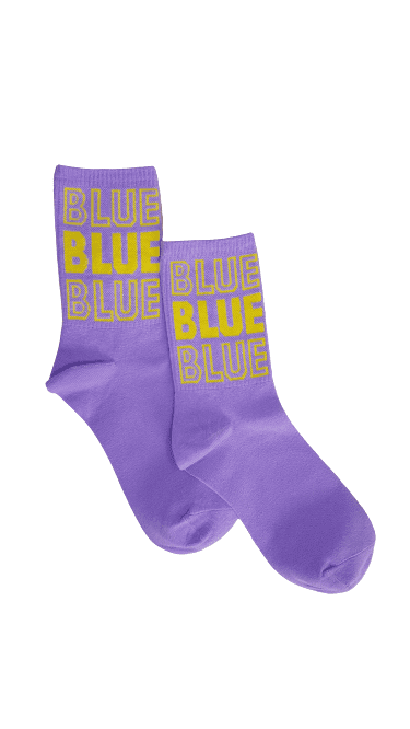 Chaussettes enfant Bleu nuit avec fil pailleté et perles - 27/30